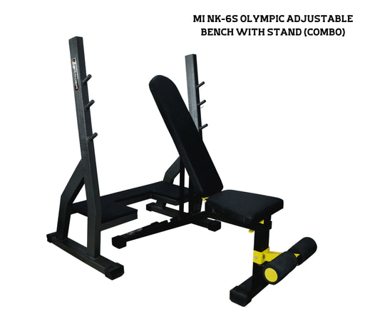 Mi Nk- 6s Olympic Adjustable Bench with Stand Combo